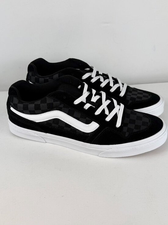 Men\'s 13 -VANS Caldrone Tonal Skate Shoes - Tonal Check Black - 500714 main image 9